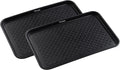 Boot Tray Black, 2 Pack – Medium 24"x16" Water-Resistant Plastic