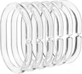 24 Pack Plastic Shower Curtain Hooks, Goowin C Shaped Clear Shower Curtain Rings Rust Proof, Anti-Drop Shower Curtain Hangers Shower Hooks for Shower Curtain, Bathroom Shower Rings for Curtain, Clear