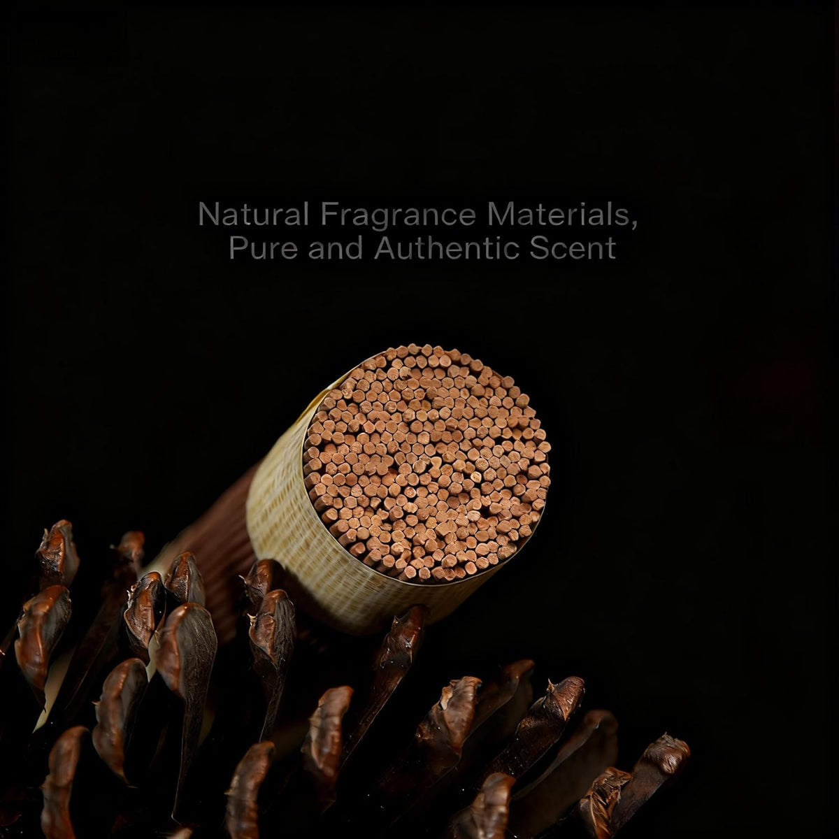 Natural Pine Cone Incense Sticks - 20g/Tube Handmade Aromatherapy Incense (20.5cm Length), Mild Scent for Relaxation, Yoga & Home Decor