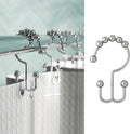 Zenna Home Shower Curtain Hooks, Chrome, Set of 12 – Premium Shower Curtain and Liner Rings with Double Roller Glide and Double-Sided Design – Rust Resistant