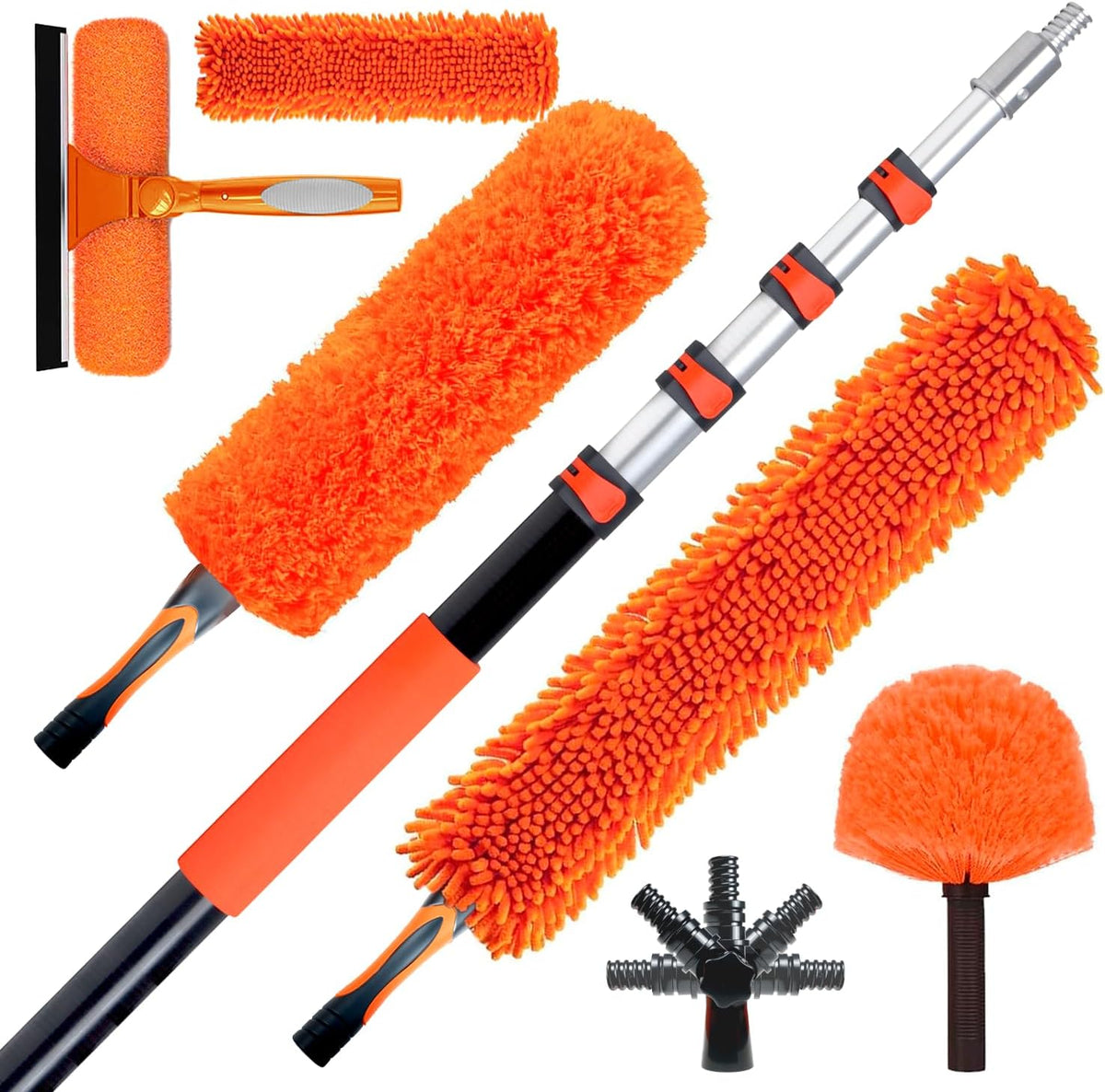 20FT High Reach Duster Cleaning Kit with 5-13 FTExtension Pole