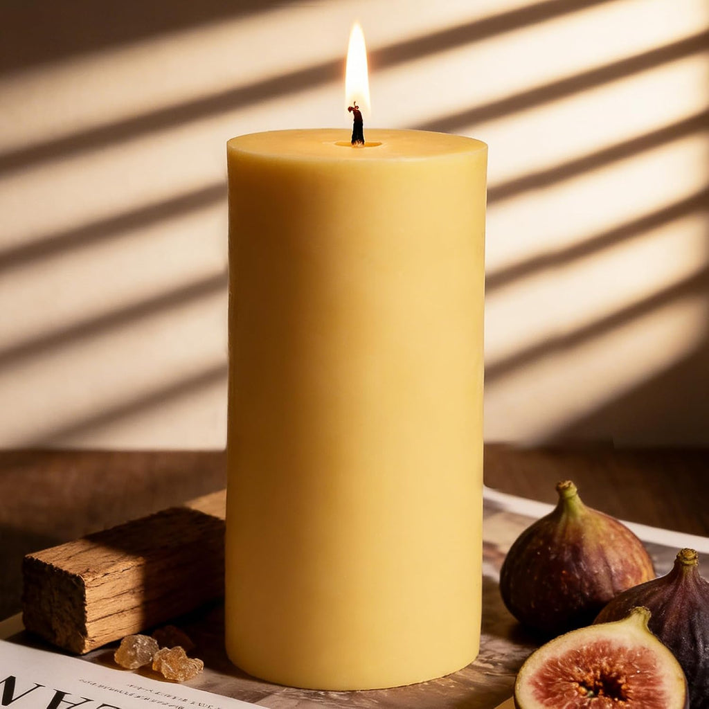 Palo Santo Beeswax Blend Pillar Candle, Up to 90 Hour