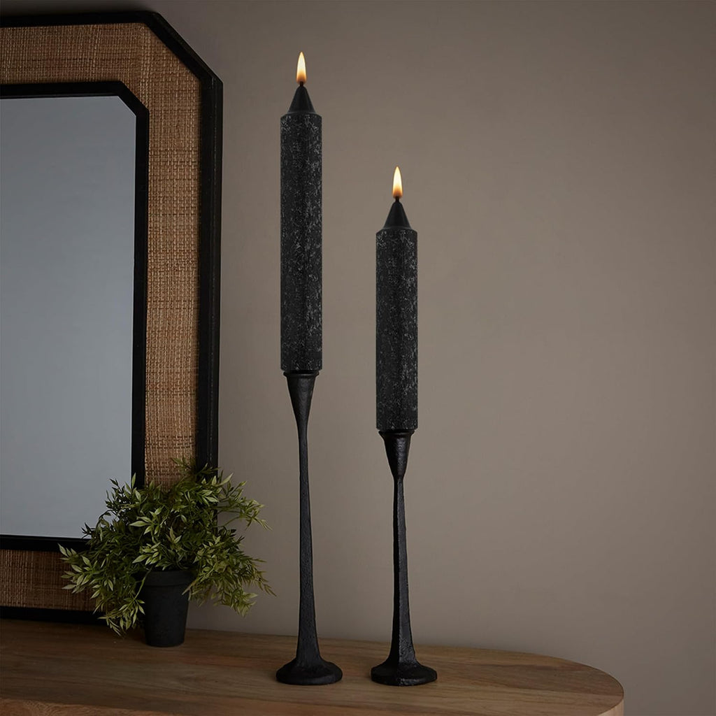 Root Candles Unscented Timberline Collenette Candles, 9", Black, 4-Count