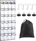 Esoes Cruise Ship Magnetic Door Organizer, 24 Pockets Magnetic Behind the Door Shoe Rack-4 Strong Anti-Scratch Magnets, Over the Door Organizer Cruise Essentials Storage for Cruise Cabin Travel