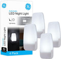 GE Plug in Night Light, Dusk to Dawn Sensor, Cool White 5000K, 4 Pack