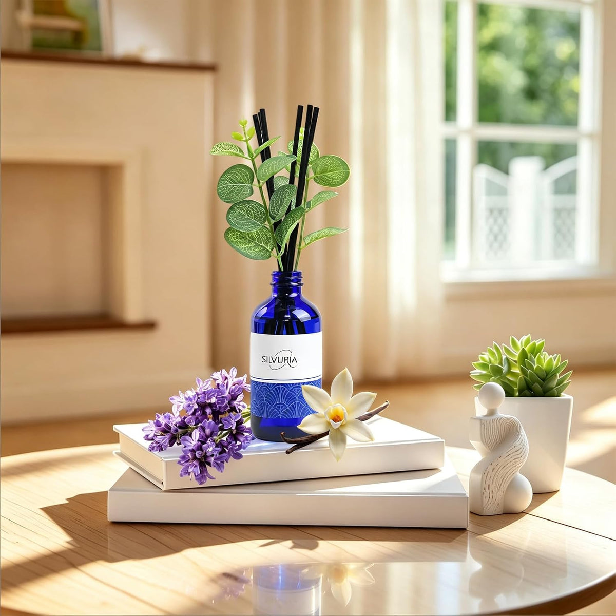 Reed Diffuser Set,Lavender Vanilla Scented Oil Diffuser,7.44fl.oz
