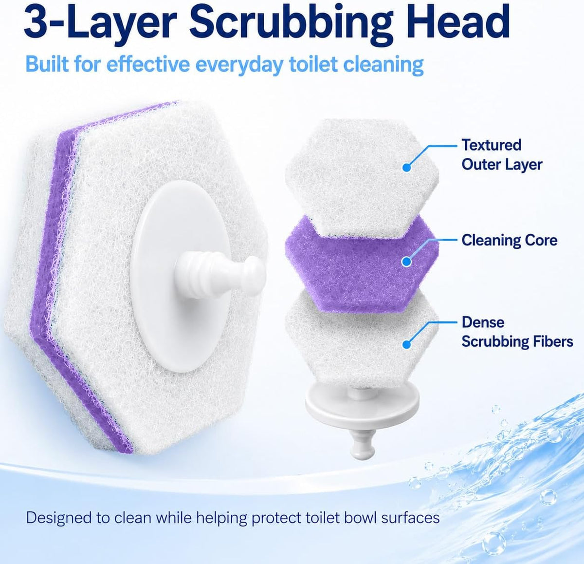 Msvvko Compatible Toilet Wand, Disposable Toilet Brush Refills