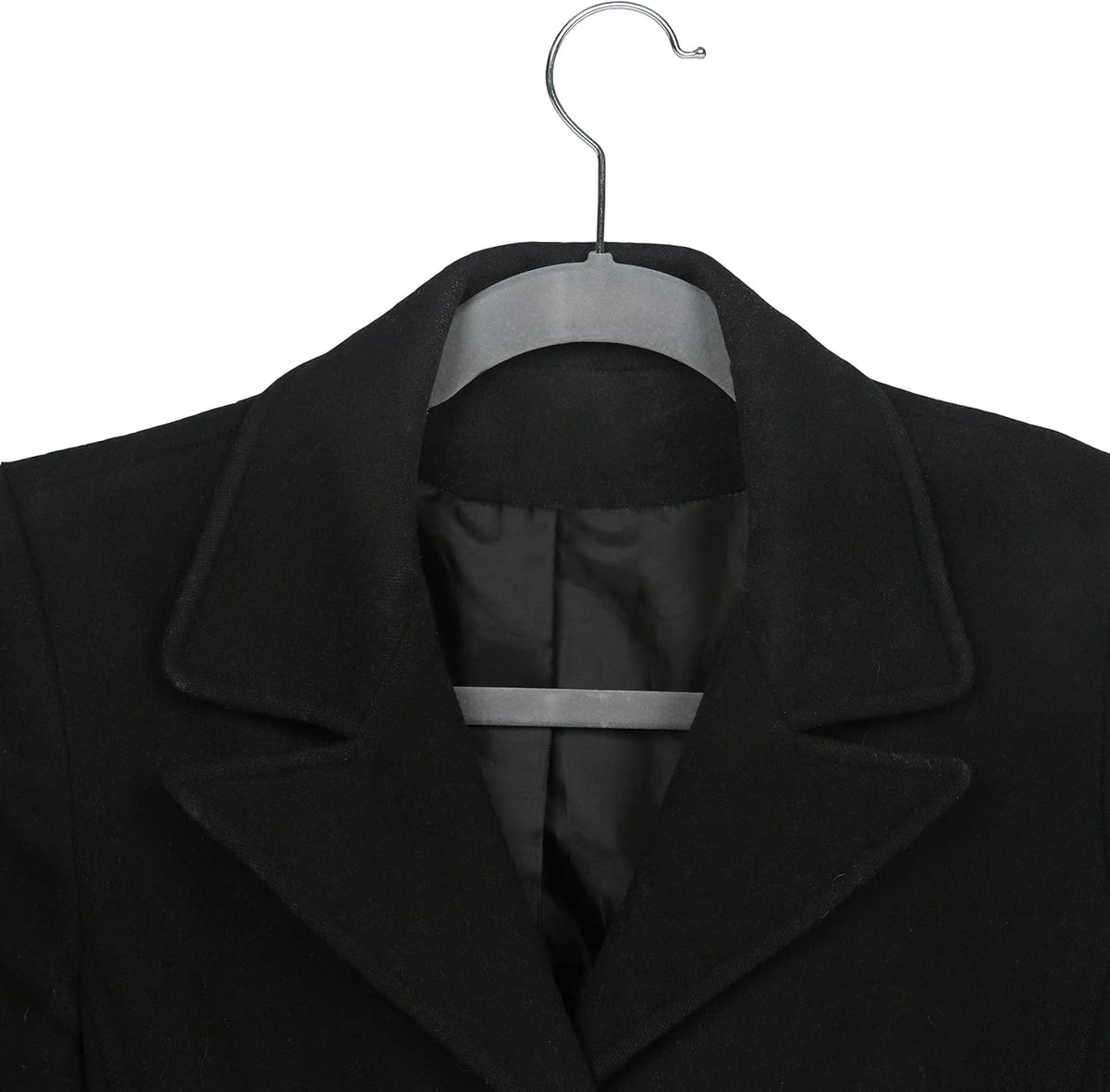 Simplify Extra Wide 21” Velvet Coat Hangers | 24 Pack | Slim Design | Heavy Duty | Holds 10 Pounds | Closet Organization | Shirt & Clothes | Grey