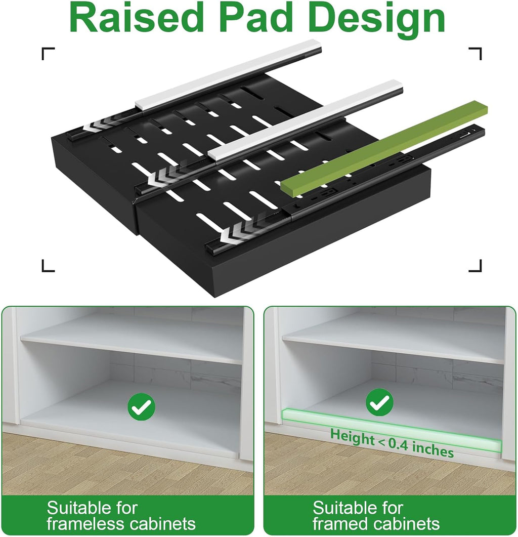 PAKETA 2 Pack Expandable Pull Out Cabinet Organizer,21" Deep