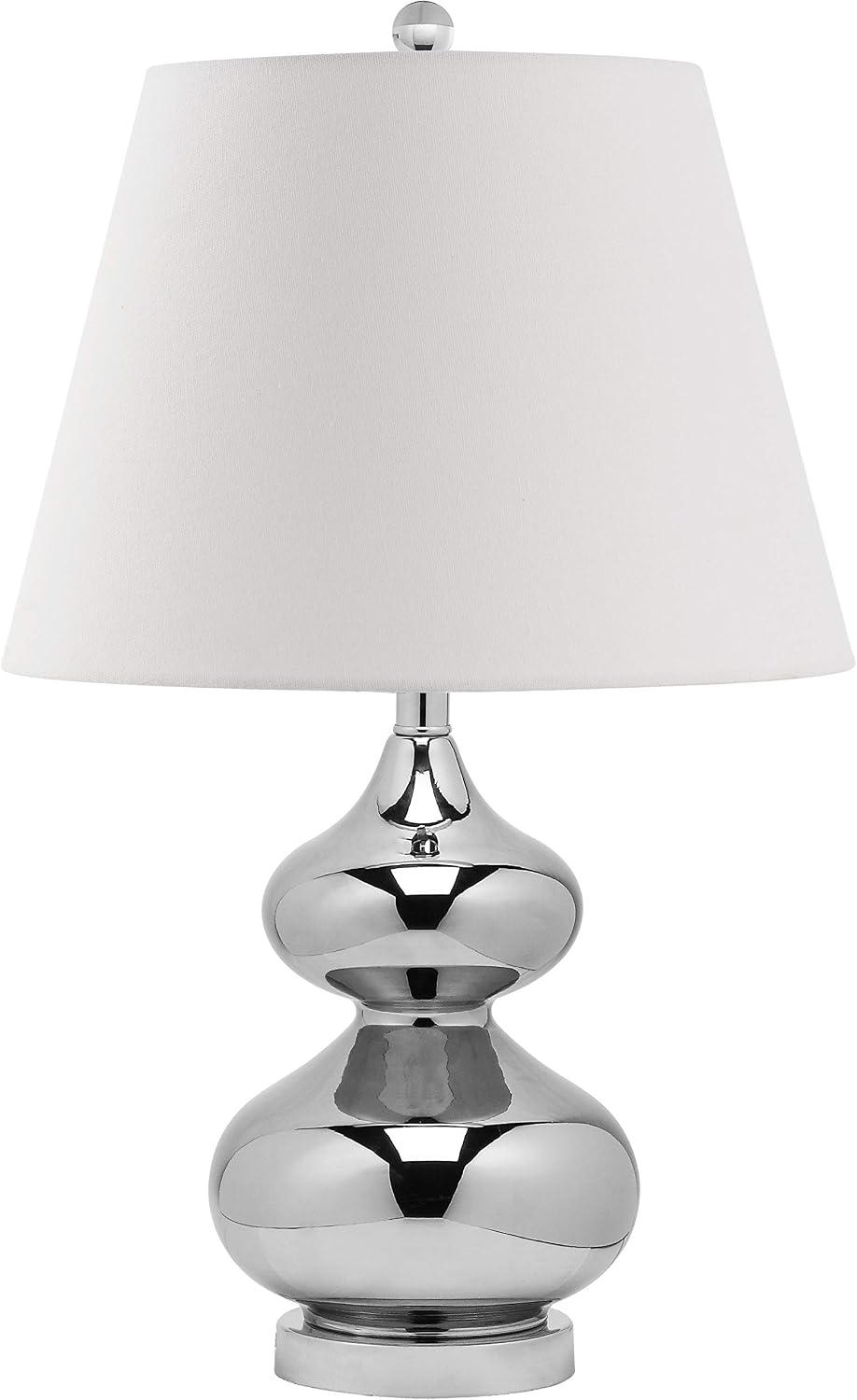 SAFAVIEH Eva Table Lamp, 24" Modern Silver LITS4086M