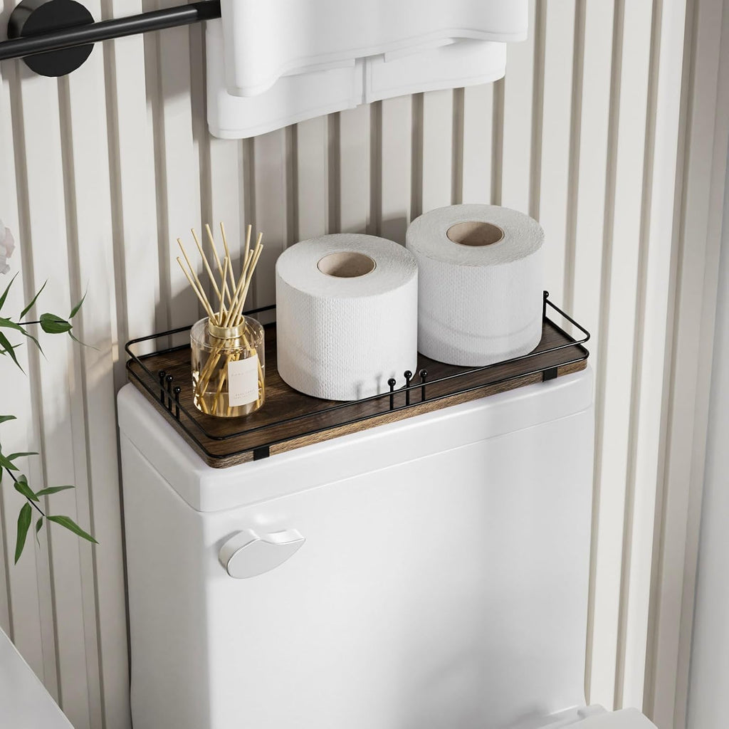 Toilet Paper Basket, Bathroom Tray for Countertop, 13"x 6.5"