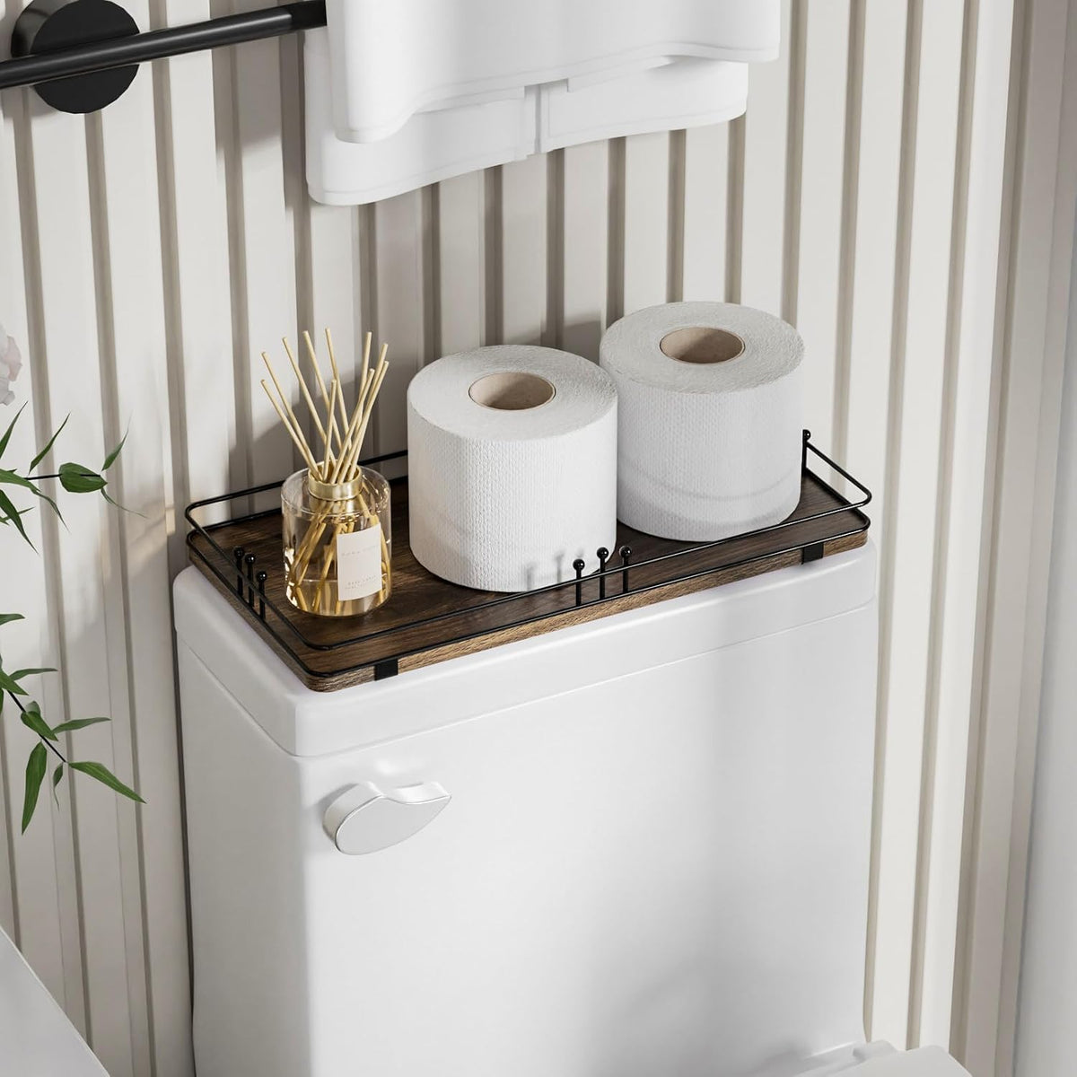 Toilet Paper Basket, Bathroom Tray for Countertop, 13"x 6.5"