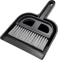 Mini Dustpan and Brush Set - Portable Hand Broom Compact 8.5" Nesting Cleaning Combo for Desks Keyboards Home Office