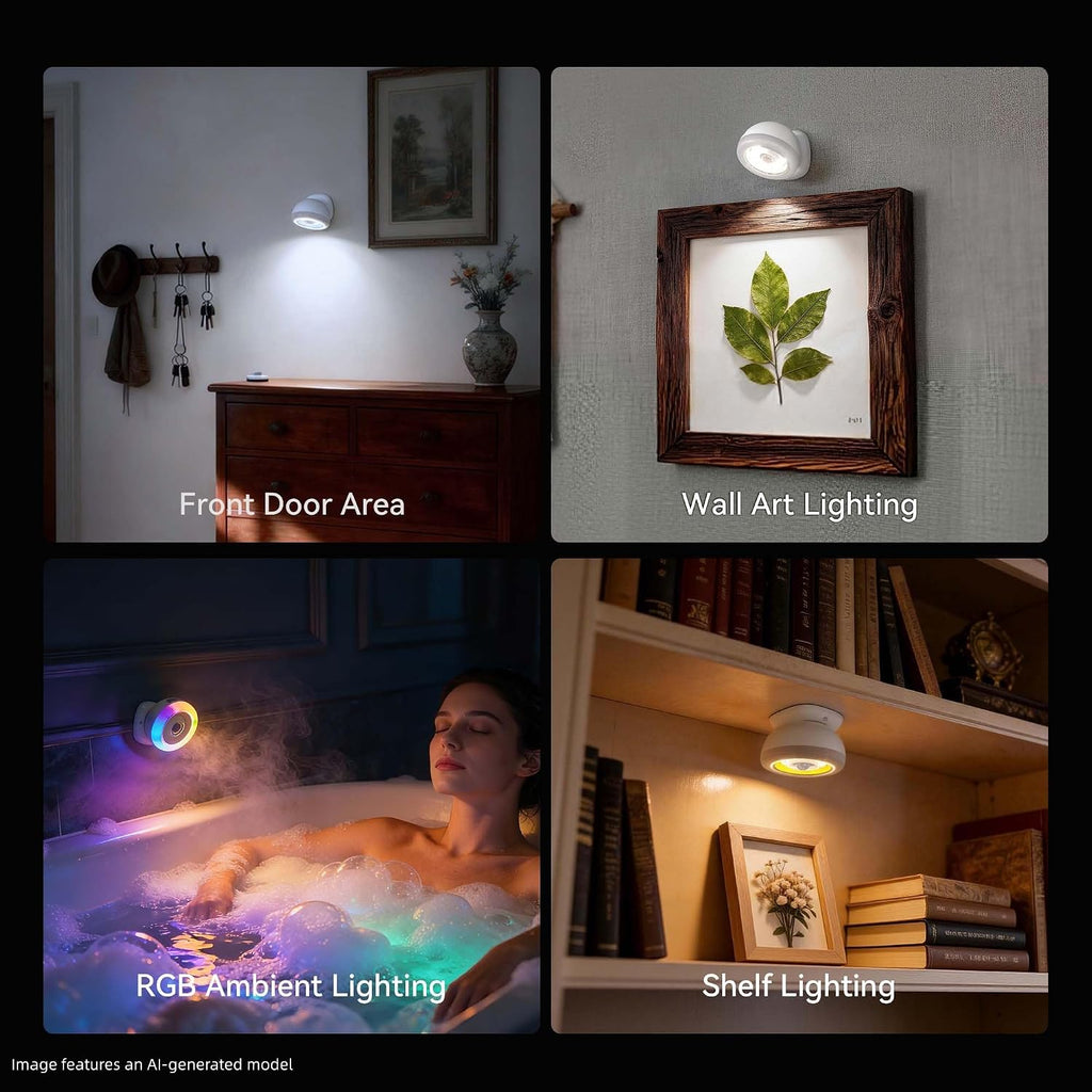 Hopedone 360° Magnetic Motion Sensor Wall Light, Detachable, 1 Pack