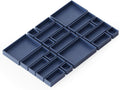 SpaceAid 21-Piece Bamboo Drawer Organizer Storage Boxes Set, Wood Tray Junk Drawer Organizers Multi-Use Divider Bins for Kitchen, Bathroom, Office Desk and Makeup Organization (21 Pack, Navy Blue)