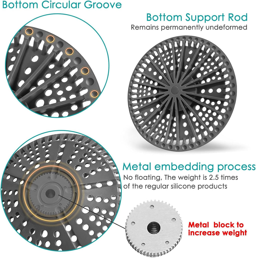 Shower Drain Hair Catcher,2PC 5.5in Shower Hair Catcher Large Premium