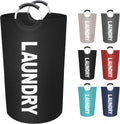 90L Laundry Basket, Waterproof Collapsible Laundry Hamper, Black