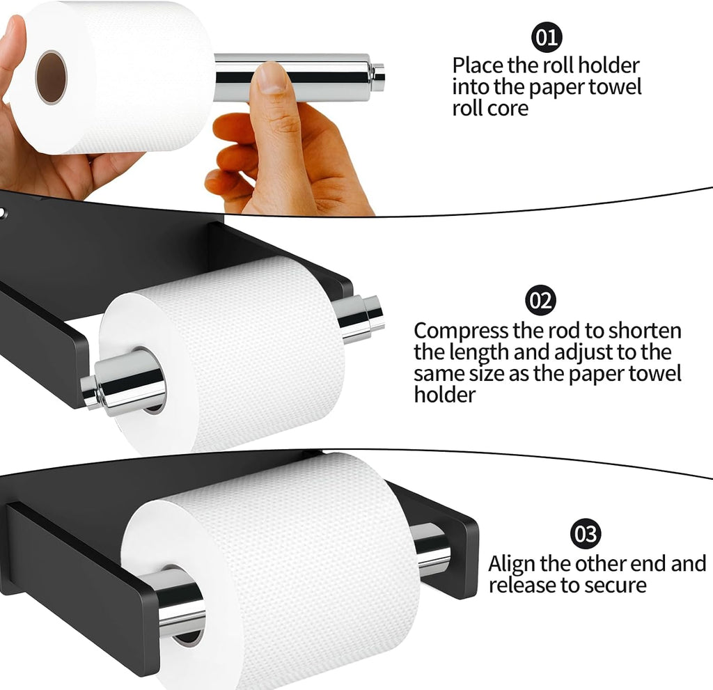 2 Pcs Toilet Paper Holder Spring Rod, Metal Springs Plastic Toilet Paper Roller Replacements, Adjustable Roller for Bathroom Use