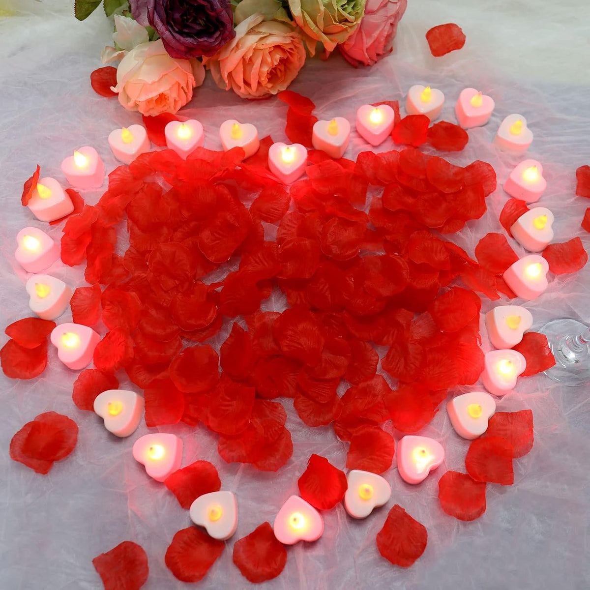 LED Tea Lights, Pack of 24, Flameless Flickering Candle Lights and Decorations for Wedding, Valentine's Day, Marriage Proposal, Party, Festival Celebration