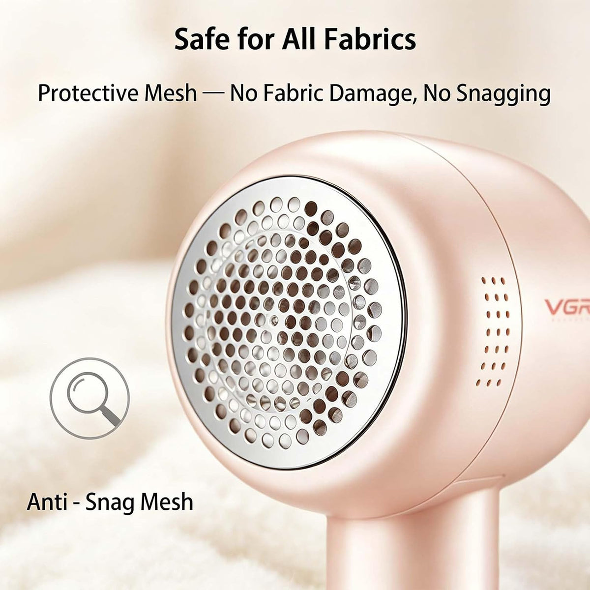 VGR 813 Rechargeable Fabric Shaver,6-Blade Lint Remover,Pink