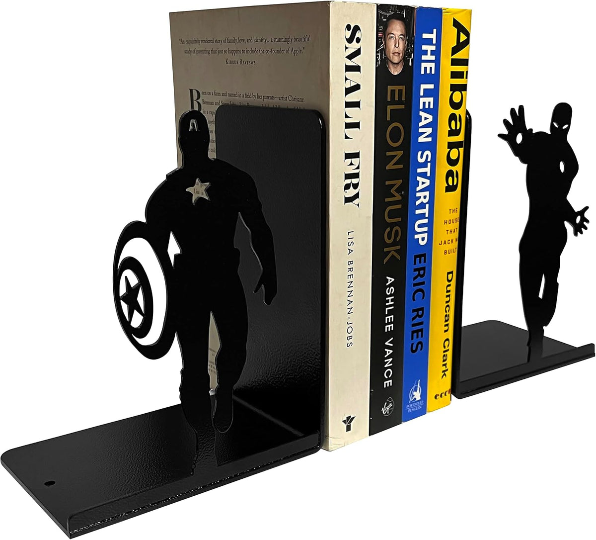 Superhero Bookends | Decorative Bookends for Shelves | Non-Skid Book Holders for Shelves, Table | Unique Home/Office Decor | Heavy Bookends| Metal Book Ends| 7x5.5x4 Inches Each
