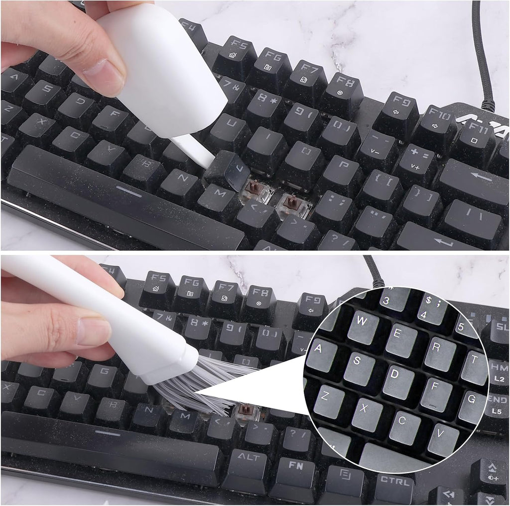 TIESOME Mini Dustpan and Brush Set, Mini Cleaning Tool Small Broom and Dustpan Mini Dust Pans with Brush Nesting Tiny Cleaning Broom Small Bristles Brush for Desktop Computer Keyboard Car Window