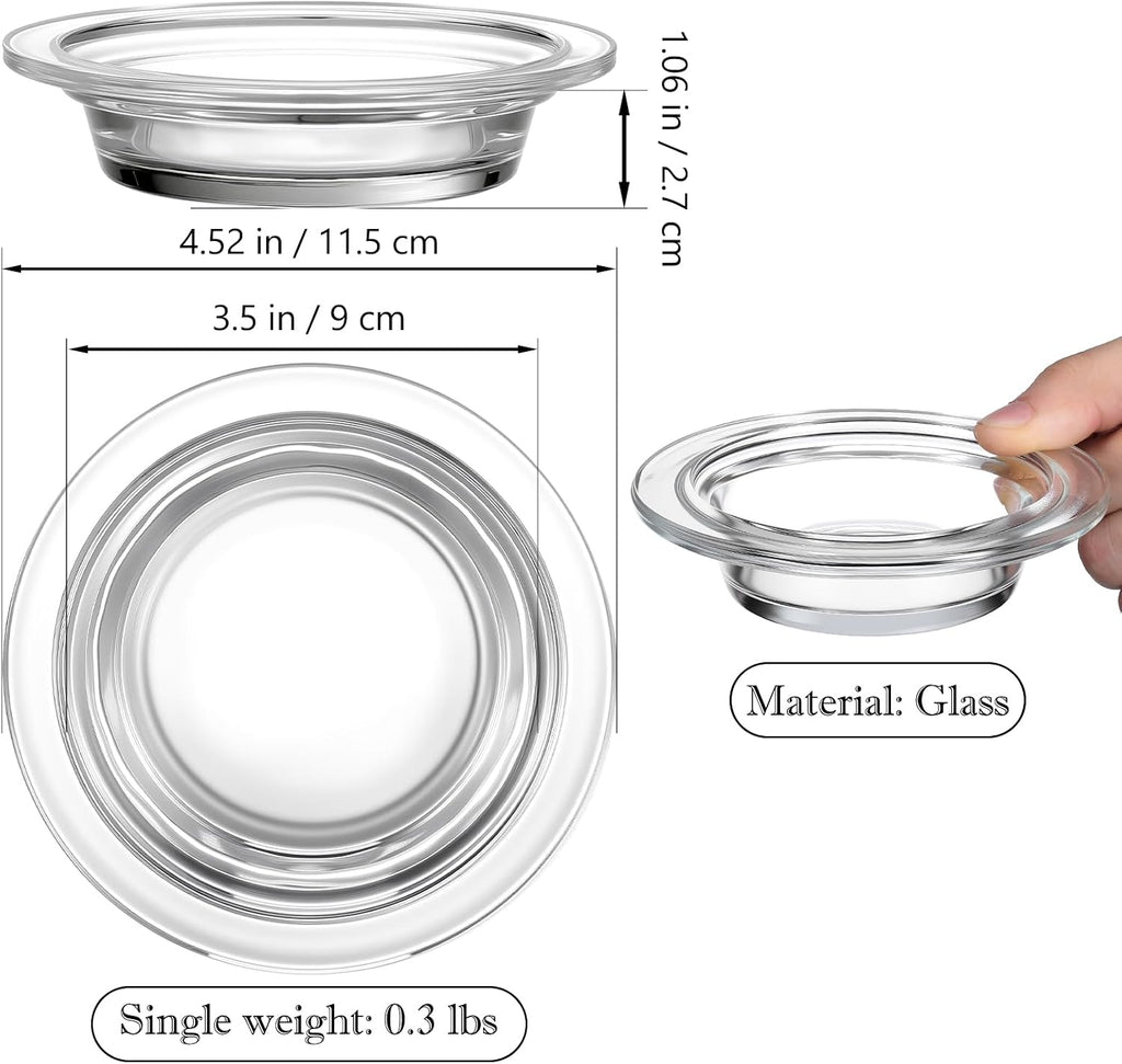 2 Pack Replacement Wax Heating Tray, 4.5in Glass Wax Melt Dish
