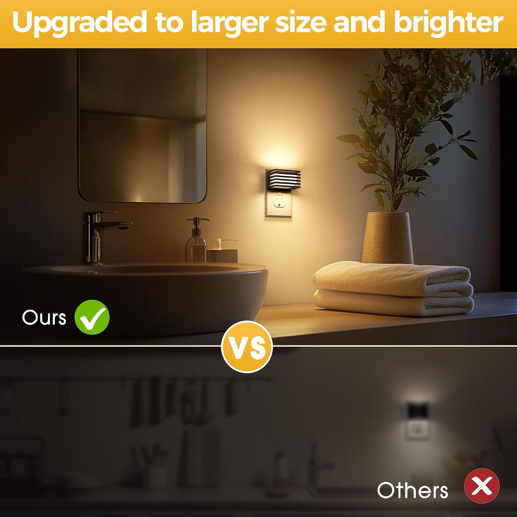 L LOHAS LED Night Lights Plug into Wall, 2 Pack Modern Night Light