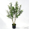 Artificial Olive Tree in Pot, 36" Indoor Fake Olive Potted Plants Faux Greenery Lifelike Tree Plant with Fruits for Livingroom Bedroom Kitchen Office Home Decor (C)