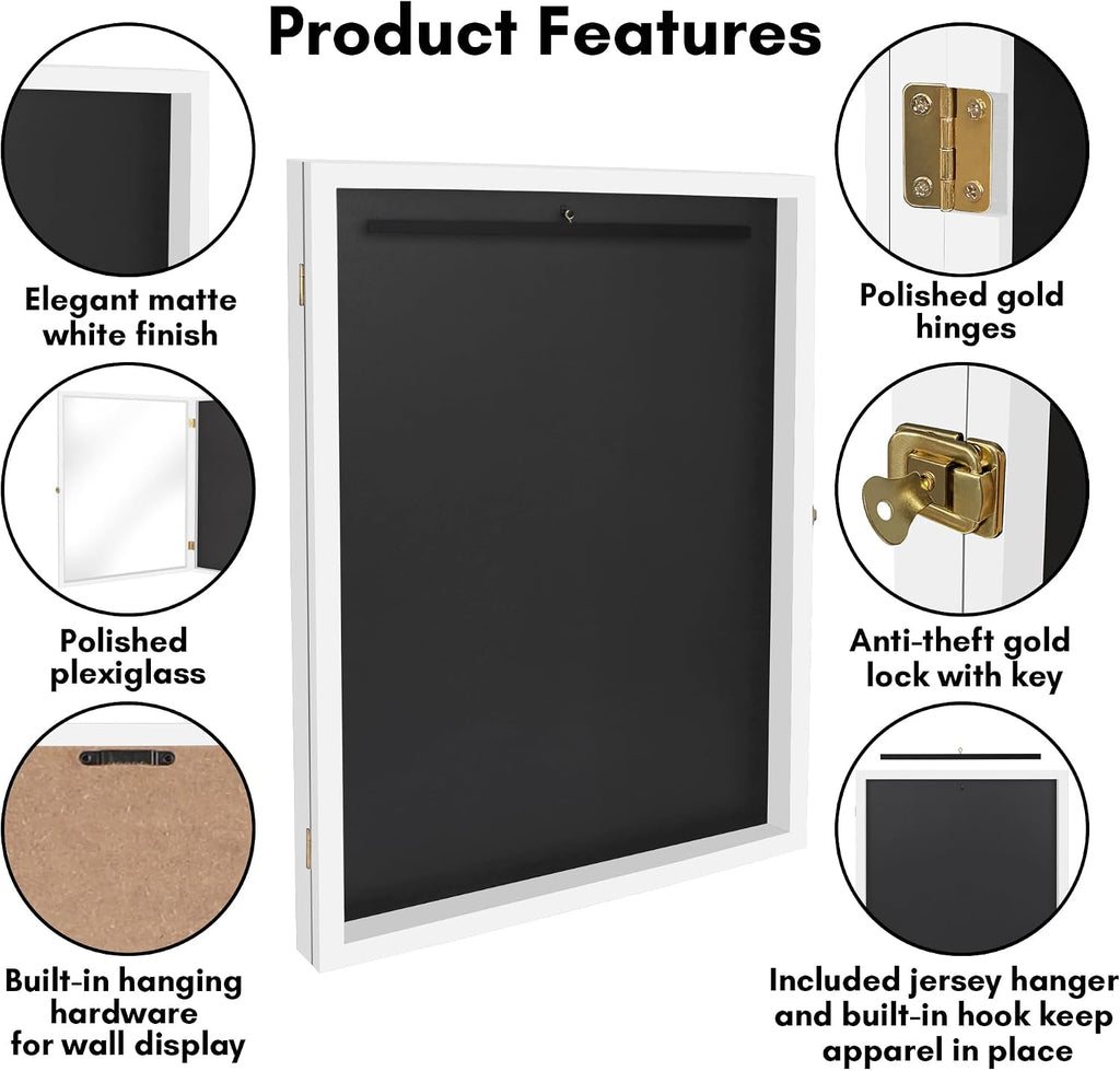 Americanflat 23x31 Jersey Display Case - White