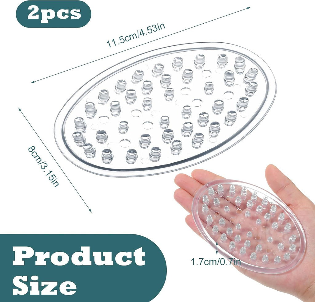 Gjinxi Plastic Soap Dish 2 Pack Clear Soap Dish for Bar Soap Soap Savers