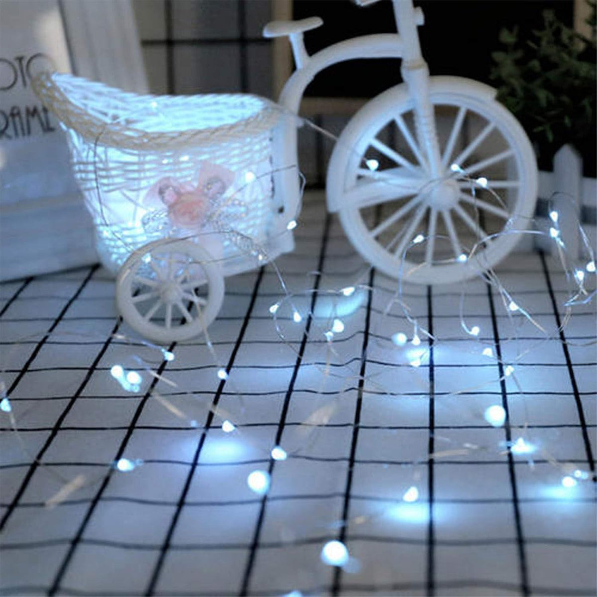 YJFWAL 24 Packs Fairy Lights Battery Operated, LED String Lights 10.2FT 30LEDs Waterproof Copper Wire Firefly Light, Mini Starry Moon Lights for DIY Crafts Wedding Party Christmas Decor (Cool White)