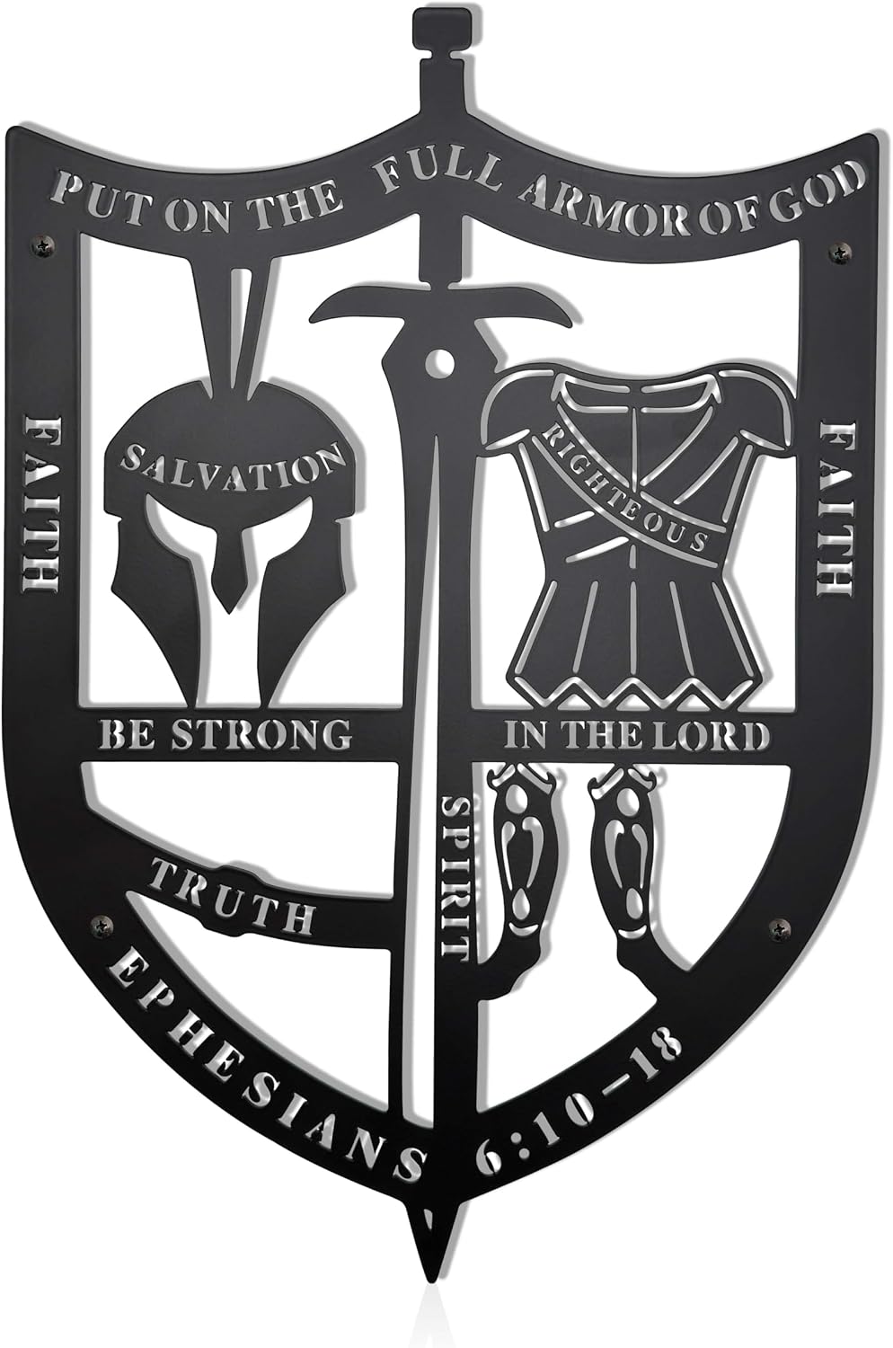 Prmstp Metal Armor Of God Wall Art, Religious Christian Decor And Gift