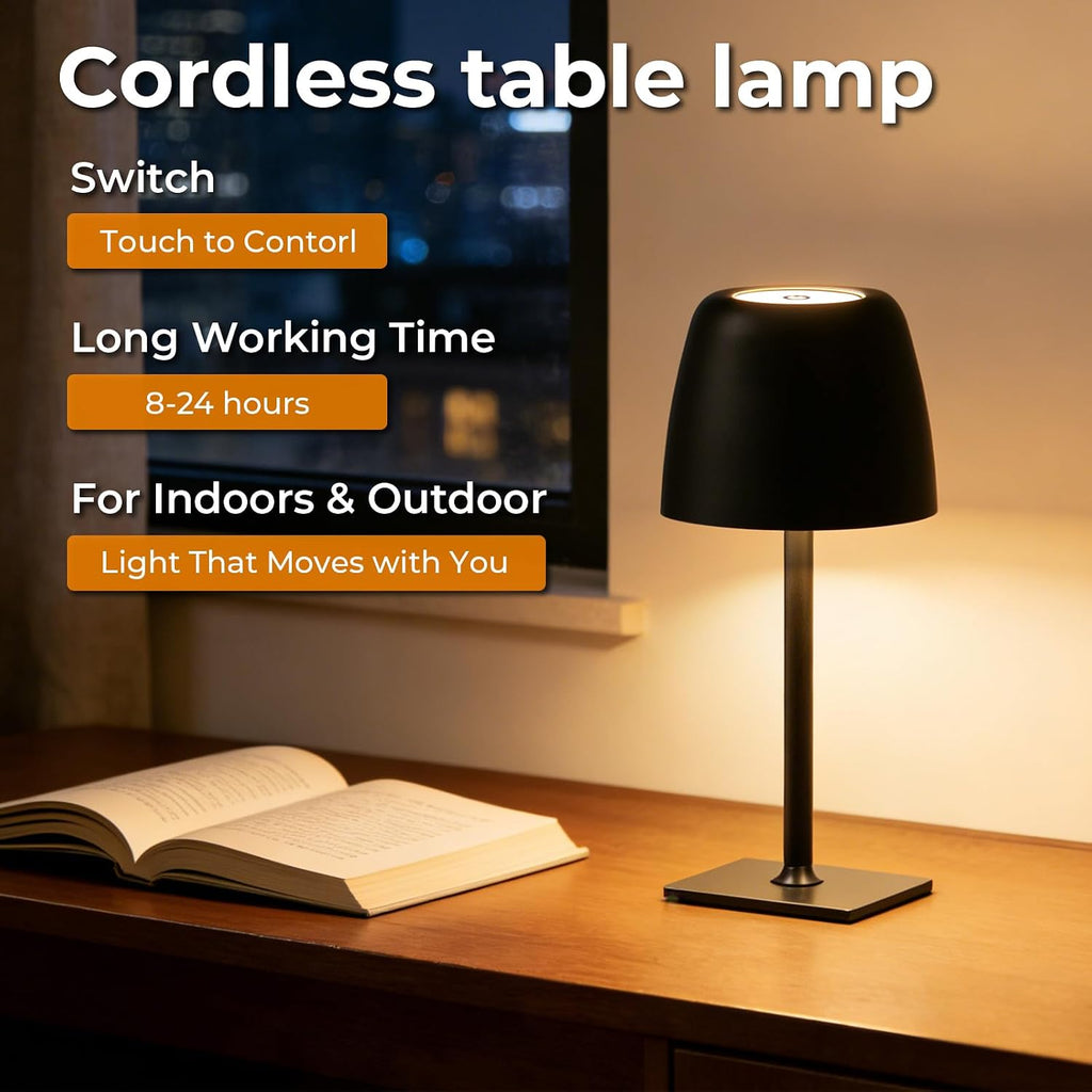Cordless Table Lamps Rechargeable 9-12Hrs Use 5200mAh Battery