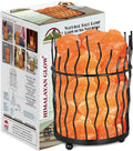 Himalayan Glow Pillar Style Salt Basket Lamp with Salt Chunks, Himalayan Salt lamp with Touch Dimmer Control, Amber Glow, Idle for Home, Offices and Dorm Decor