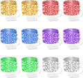 24 Pack Fairy Lights Battery Operated, 7FT 20LED Waterproof Silver Wire Christmas Lights Outdoor, Firefly Mini String for Bedroom Party Birthday Wedding Indoor Decorations