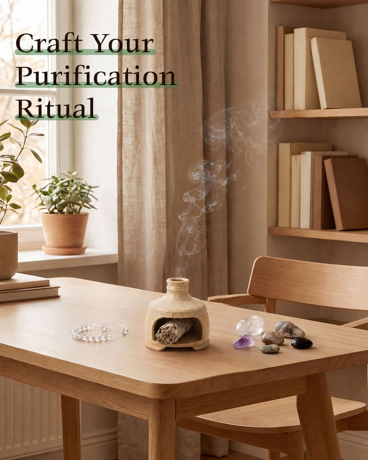 Palo Santo Holder Chimney - Ceramic Sage Burner for Burning