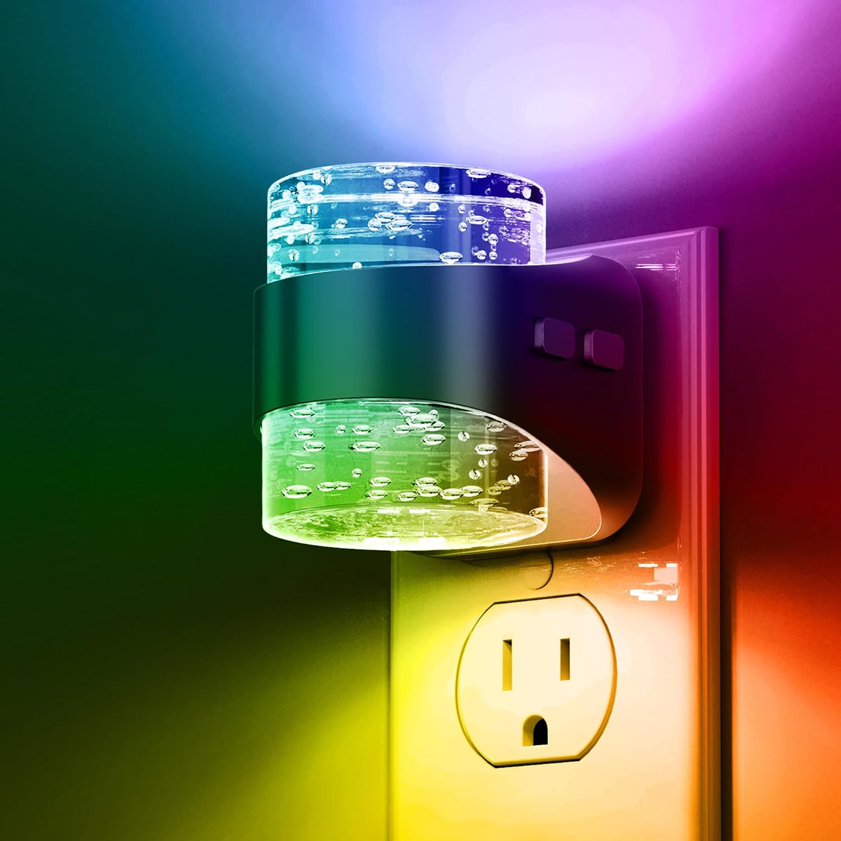 L LOHAS LED Night Light, RGB Bubble Night Lights Plug into Wall