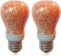 Himalayan Glow Salt LED Light Bulb, 60-Watt Equivalent, Dimmable, A19 Light Bulb, Warm Amber Glow, E26 Edison Light Bulb for Decor, Homes, Offices Kitchen - 2 Counts