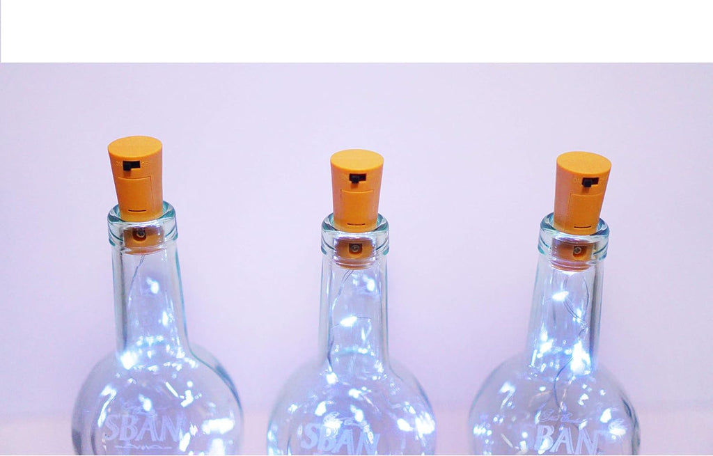 20 Pack 10 LED Wine Bottle Cork Lights, Fairy Mini String Lights Copper Wire, Battery Operated Starry Lights for DIY, Christmas, Halloween, Wedding, Party, Indoor&Outdoor (20 Pack, Cool White)