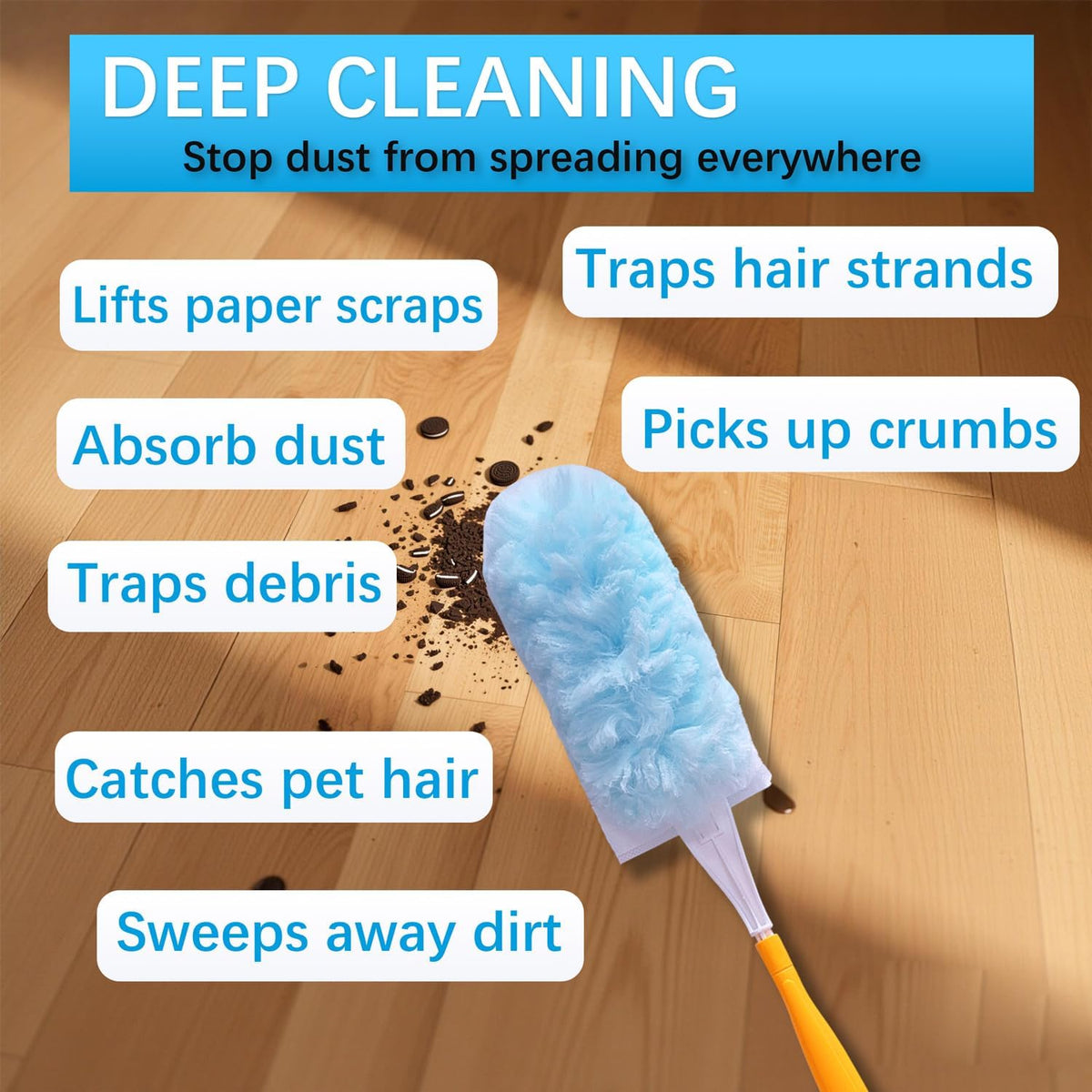 50 Count Duster Refills for Swiffer Dusters with 1 Handle