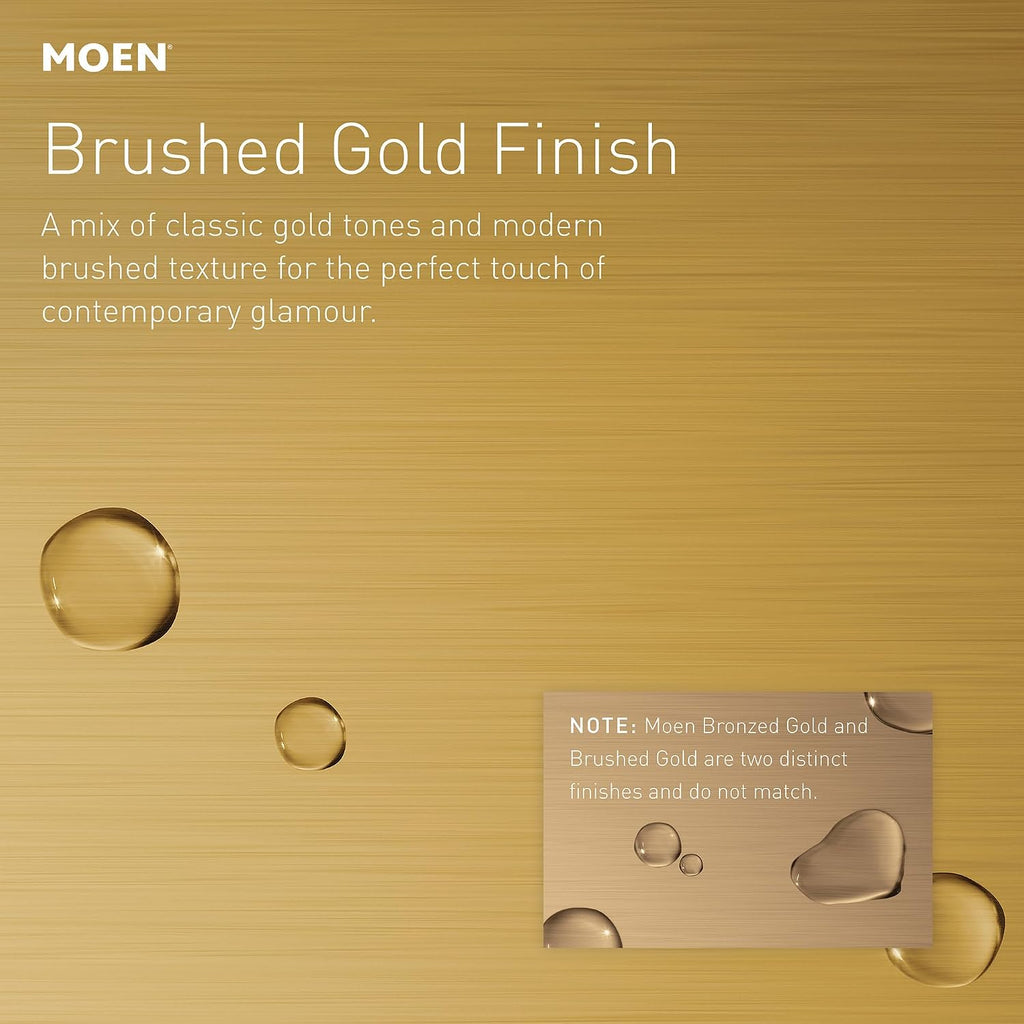 Moen Align Brushed Gold 24-Inch Modern Single -Towel Bar, YB0424BG