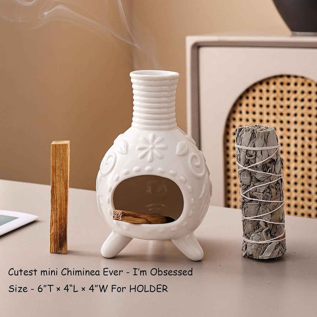 Incense Holder Burner - Small Chiminea for Meditation