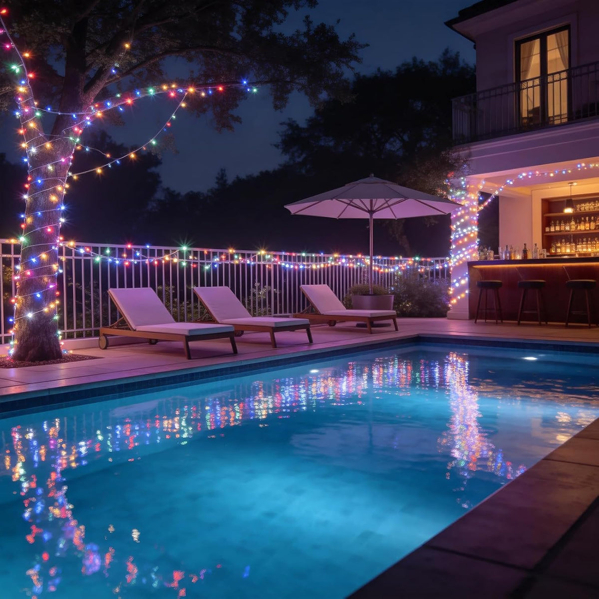 99ft Green Rope Lights for Outside, 300 LED String Lights Outdoor Waterproof Plug in with Remote Control, 18 Colors Changing Party Lights for St. Patrick's Day, Pubs, Garden, Patio, Pool Décor