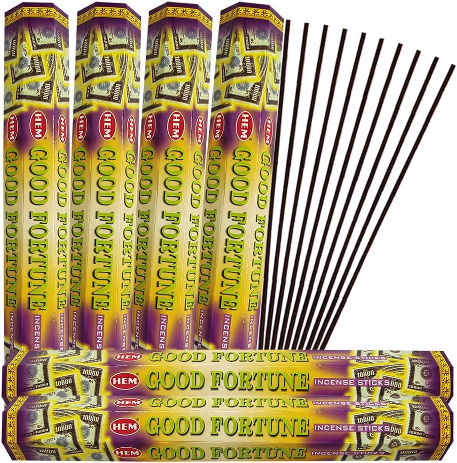 Good Fortune Incense Sticks and Incense Stick Holder Bundle Insence Insense Hem Incense Sticks