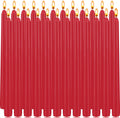 Red Taper Candles 24 Pack, 10 Inch Unscented Holiday Dinner Candles for Valentine's Day Table Decor, Wedding Centerpieces, Long-Lasting 7-8 Hour Burn Time, Premium Wax