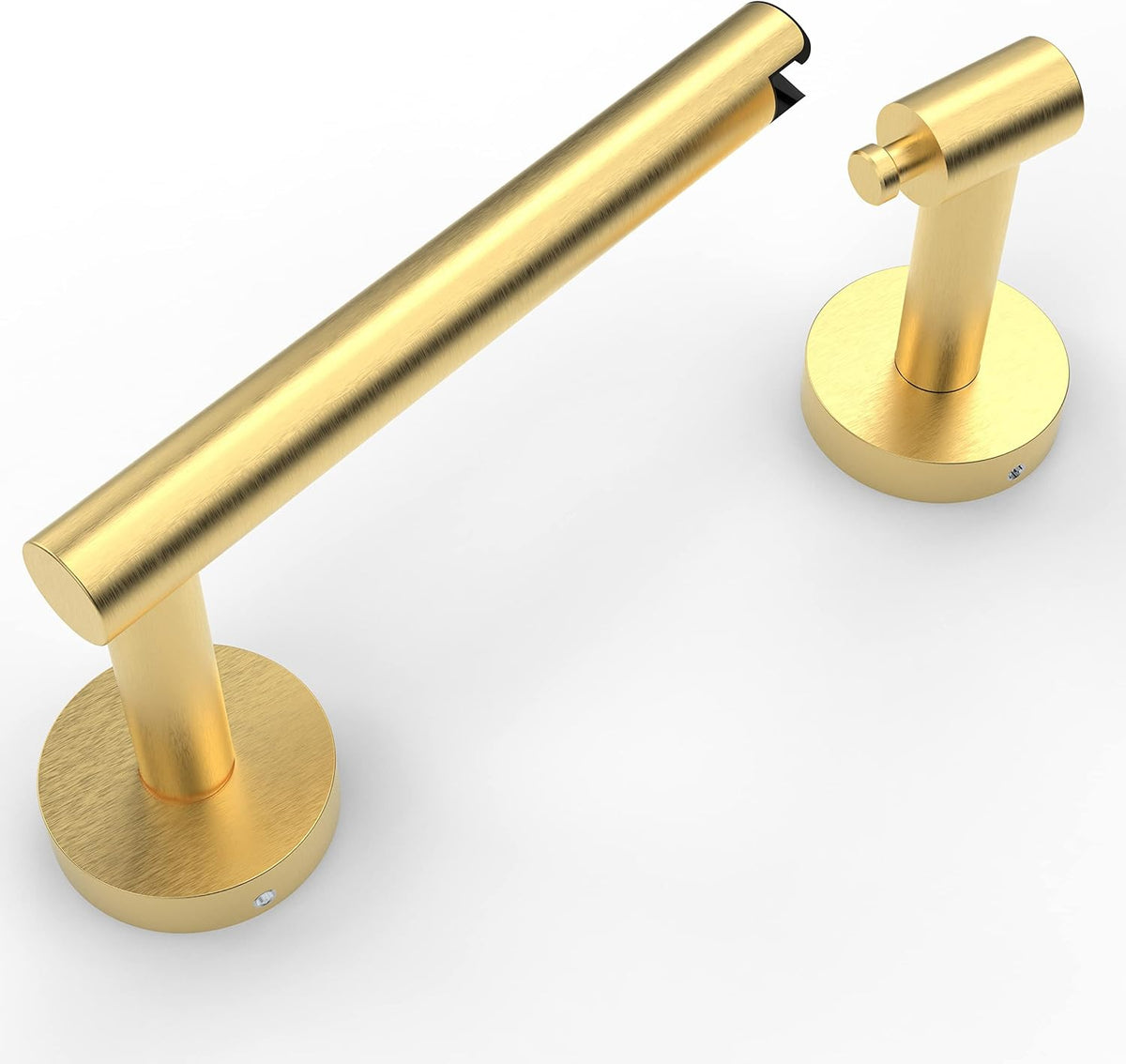 RUACQ Brushed Gold Toilet Paper Holder Wall Mount for Bathroom