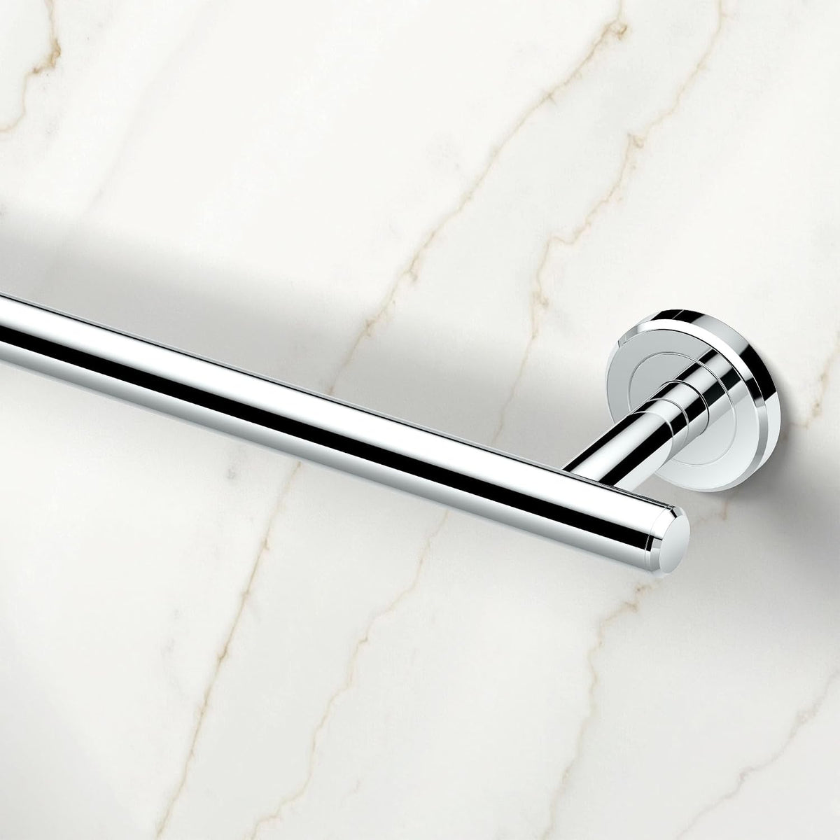 Gatco 4240A Latitude II 30-Inch Towel Bar, Wall Mounted Bathroom Towel Holder, Chrome, 32.63" Total Length
