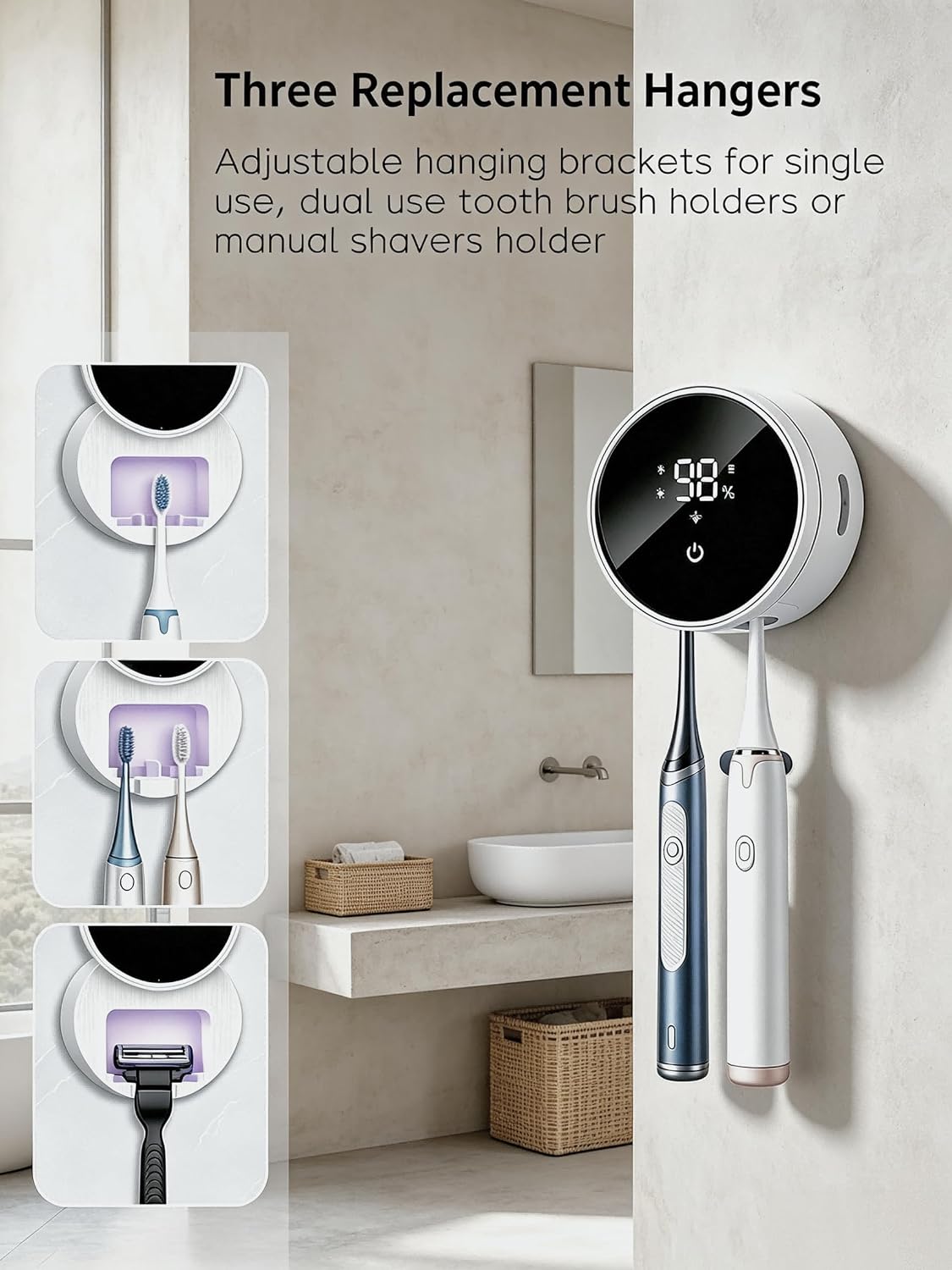 UV Toothbrush Sanitizer Toothbrush Holders with Infrared Sensor