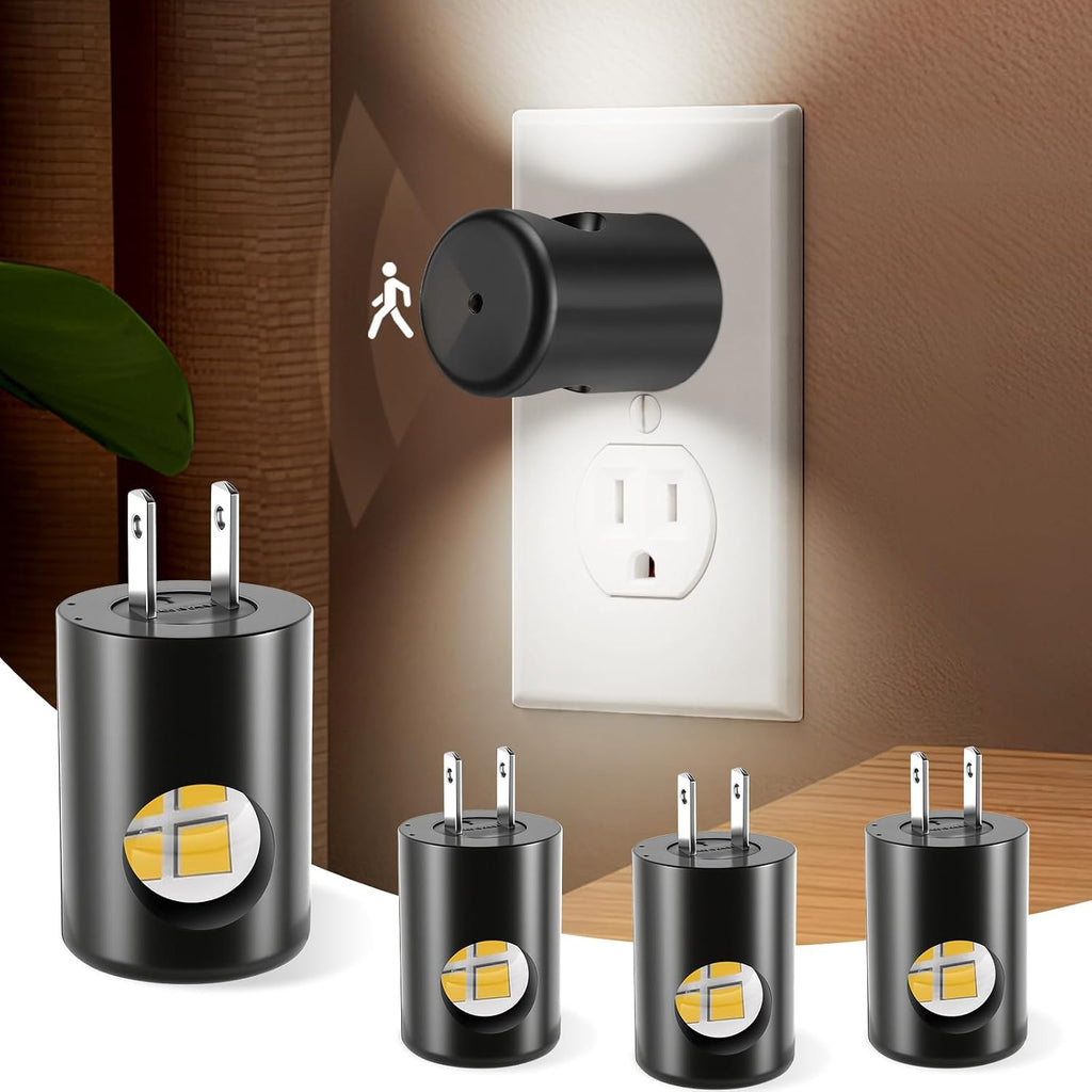 TSEXES LED Motion Sensor Night Lights Plug into Wall,5000K Daylight,4 Pack
